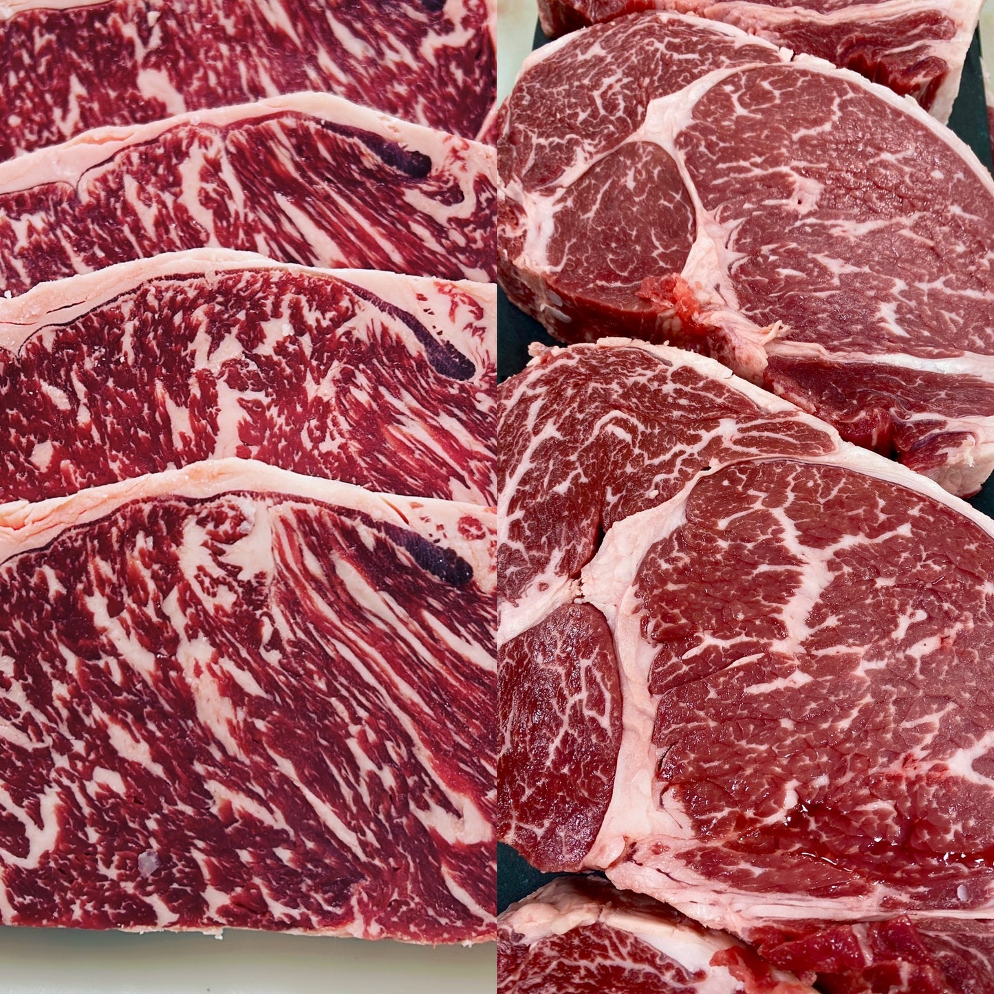 Black Angus Prime NY Strip and Ribeye Package