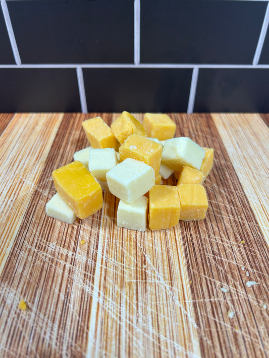 White and Yellow Sharp Cheddar Cubes
