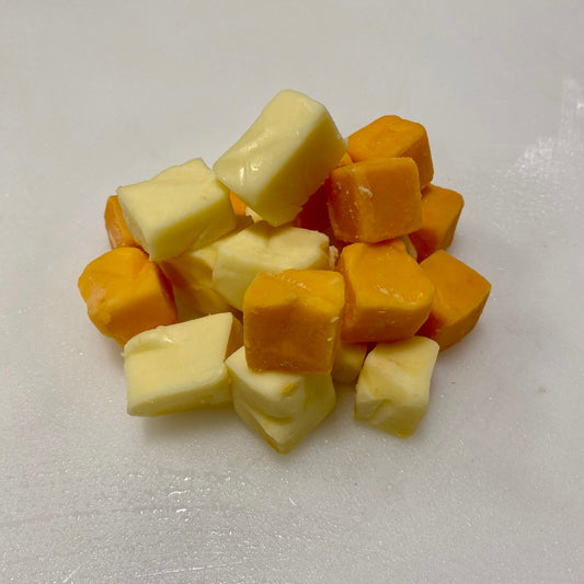 White and Yellow Sharp Cheddar Cubes